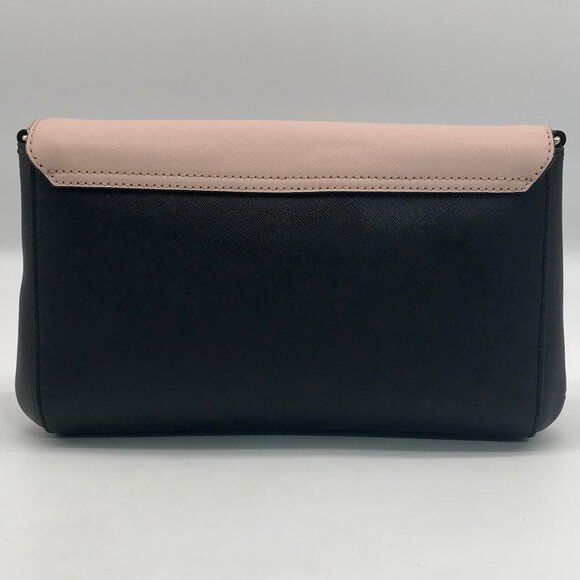 Kate Spade Laurel Way Black & Blush Pink Saffiano Leather Greer Shoulder Bag - Picture 2 of 11